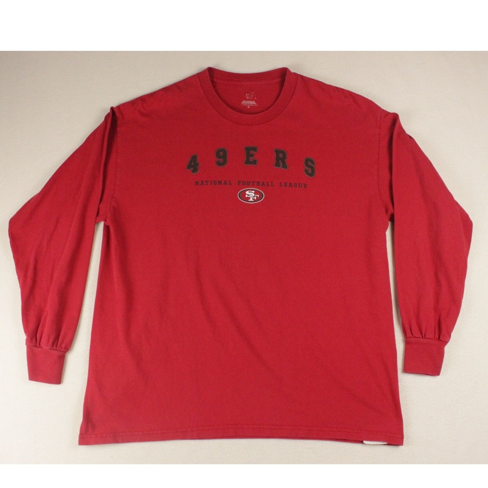 San Francisco 49ers Mens XL Red Long Sleeve Shirt NFL Football Logo Graphic